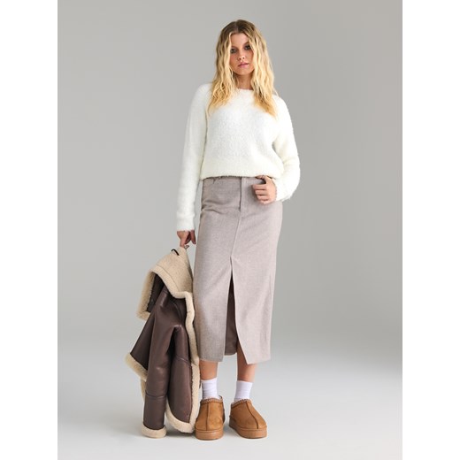 Sinsay - Strukturalny sweter - kremowy Sinsay XS Sinsay