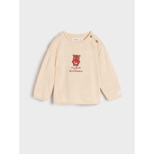 Sinsay - Sweter z motywem świątecznym - kremowy Sinsay 56 Sinsay