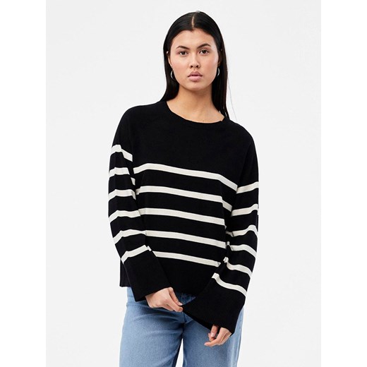 Pieces Sweter &quot;Sia&quot; w kolorze czarno-białym ze sklepu Limango Polska w kategorii Swetry damskie - zdjęcie 175329515