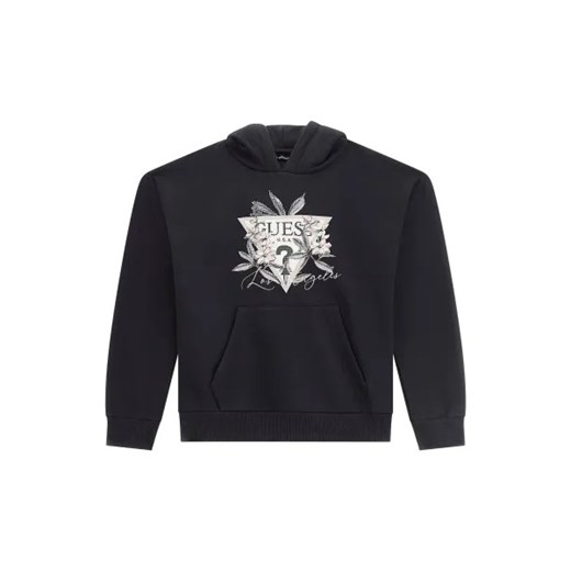 Bluza dziewczęca czarna Guess z nadrukami