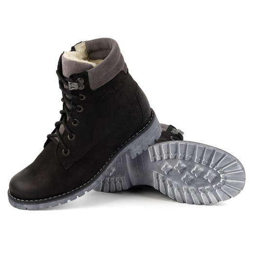 Botki Buty Olivier casual na płaskiej podeszwie skórzane 