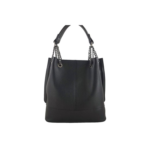 Modna torebka skórzana damska - Czarna ze sklepu butyolivier w kategorii Torby Shopper bag - zdjęcie 175333726