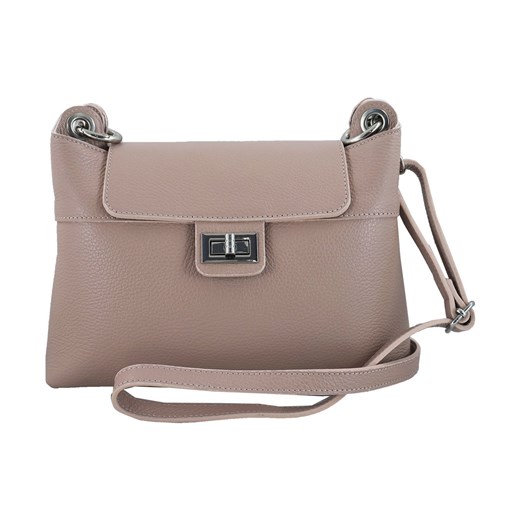 Torebka damska skórzana crossbody Różowa pudrowa Barberini`s uniwersalny butyolivier