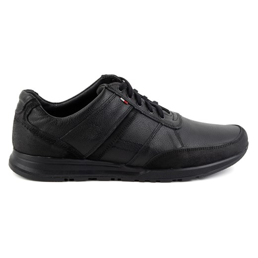 Buty męskie skórzane sznurowane SPORT STYLE 310GT floter czarny ze sklepu butyolivier w kategorii Półbuty męskie - zdjęcie 175336948
