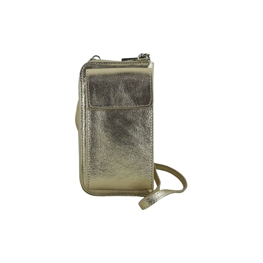 Portfel / etui na telefon ze skóry metalizowanej - Złoty ze sklepu butyolivier w kategorii Etui - zdjęcie 175338028