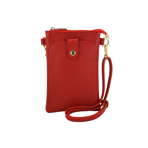 Mini torebka etui na telefon ze skóry czerwona jasna ze sklepu butyolivier w kategorii Etui - zdjęcie 175338047