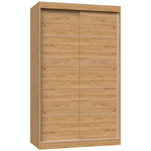 Nowoczesna szafa przesuwna 120 cm dąb artisan - Stoflis 4X ze sklepu Edinos.pl w kategorii Szafy - zdjęcie 175339466