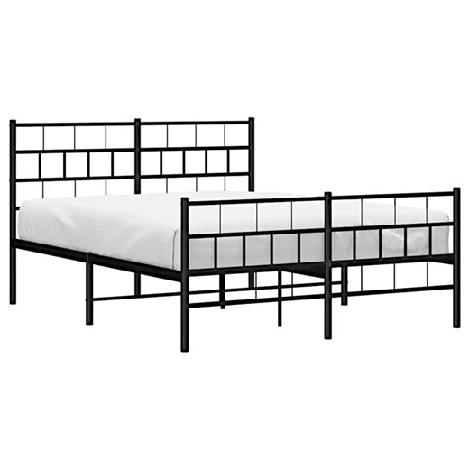 Czarna Metalowa Rama Łóżka 140X200 R7-G37 ze sklepu Edinos.pl w kategorii Łóżka i materace - zdjęcie 175339585