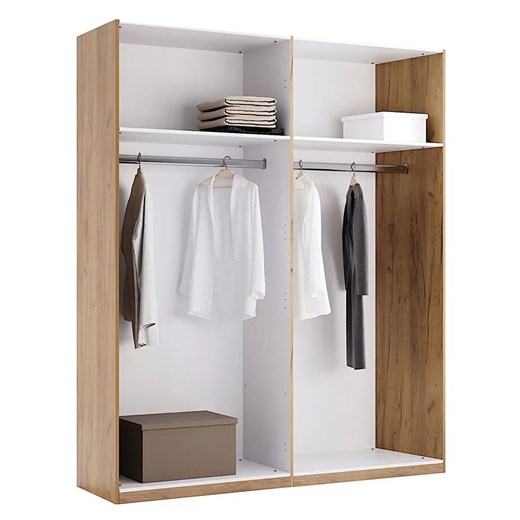 Czterodrzwiowa szafa uchylna dąb craft + lava mat - Invisa 24X Elior One Size Edinos.pl