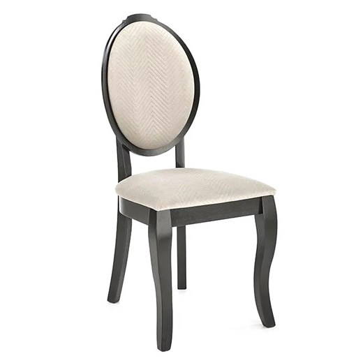 Beżowe stylowe krzesło drewniane - Kitro ze sklepu Edinos.pl w kategorii Krzesła - zdjęcie 175339769