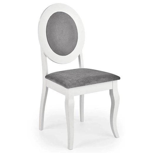 Białe stylowe krzesło drewniane medalion S3-P73 ze sklepu Edinos.pl w kategorii Akcesoria do paznokci - zdjęcie 175339809
