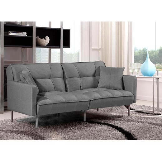 Sofa pikowana rozkładana Ervin - popiel ze sklepu Edinos.pl w kategorii Sofy i kanapy - zdjęcie 175339849