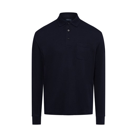 Andrew James Męska koszulka polo Mężczyźni Bawełna granatowy jednolity ze sklepu vangraaf w kategorii T-shirty męskie - zdjęcie 175350029