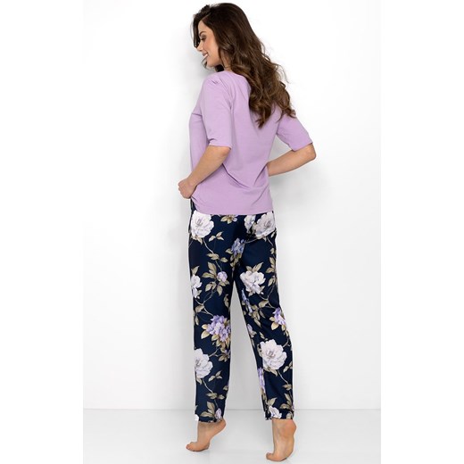 Dwuczęściowa piżama damska Always Win, Kolor granatowo-fioletowy, Rozmiar S, Momenti per me ze sklepu Intymna w kategorii Piżamy damskie - zdjęcie 175353379