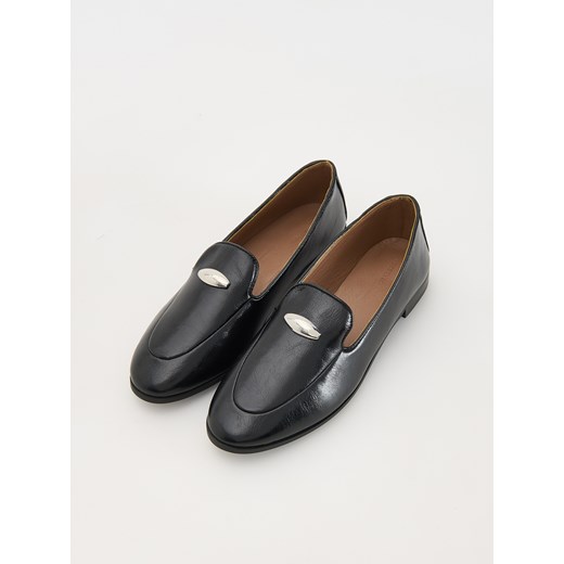 Reserved - Skórzane loafersy - czarny Reserved 39 Reserved