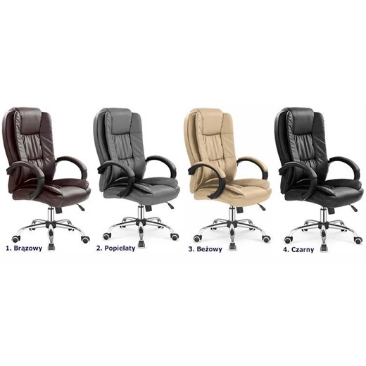 Beżowy biurowy fotel obrotowy - Ariel Profeos One Size Edinos.pl