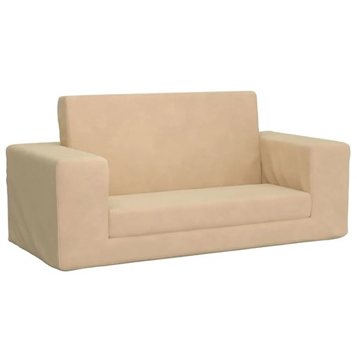Kremowa 2-osobowa rozkładana sofa dziecięca - Felina 4X ze sklepu Edinos.pl w kategorii Meble dziecięce - zdjęcie 175359086