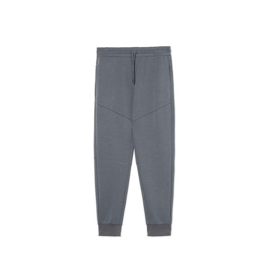 Cropp - Dresowe joggery z kieszeniami na zamek - szary ze sklepu Cropp w kategorii Spodnie męskie - zdjęcie 175360576