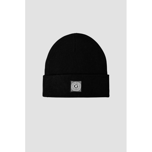 GUESS Czarna czapka Branded Beanie Washed ze sklepu outfit.pl w kategorii Czapki zimowe męskie - zdjęcie 175362288