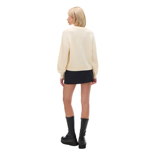 Cropp - Kremowy sweter ze wstążką - kremowy Cropp L Cropp