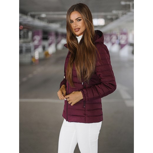 Kurtka damska pikowana bordowa OZONEE JS/16M9103/01Z Ozonee XL ozonee.pl
