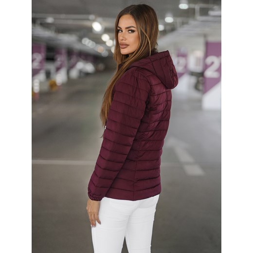 Kurtka damska pikowana bordowa OZONEE JS/16M9103/01Z Ozonee M ozonee.pl
