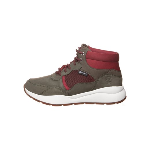 Timberland Skórzane botki "Boroughs" w kolorze oliwkowo-czerwonym Timberland 38 wyprzedaż Limango Polska