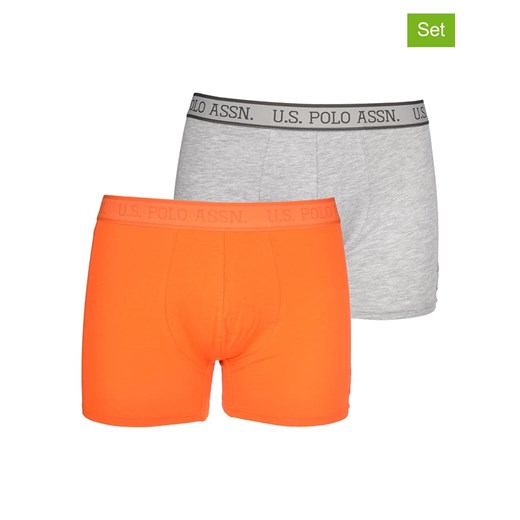 U.S. Polo Assn. Bokserki (2 pary) w kolorze szarym i pomarańczowym ze sklepu Limango Polska w kategorii Majtki męskie - zdjęcie 175367786