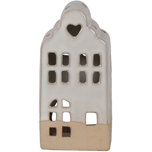 Clayre &amp; Eef Świecznik w kolorze beżowo-kremowym - 7 x 14 x 6 cm ze sklepu Limango Polska w kategorii Świeczniki - zdjęcie 175368258