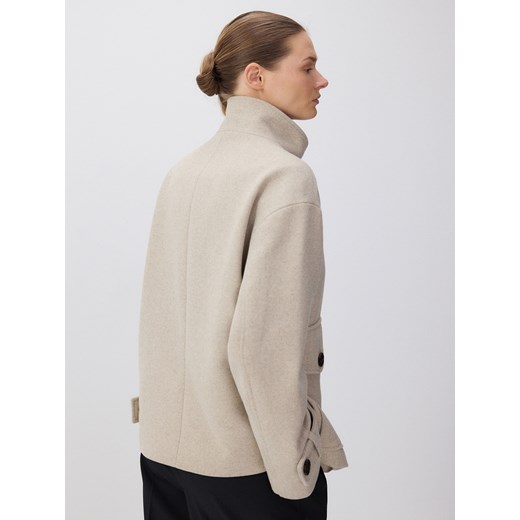 Reserved - Kurtka z wełną - beżowy Reserved L Reserved