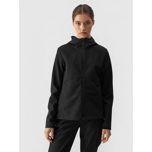 Damska kurtka softshell membrana 5000 4F 4FWAW24TSOFF285 - czarna ze sklepu Sportstylestory.com w kategorii Kurtki damskie - zdjęcie 175370639