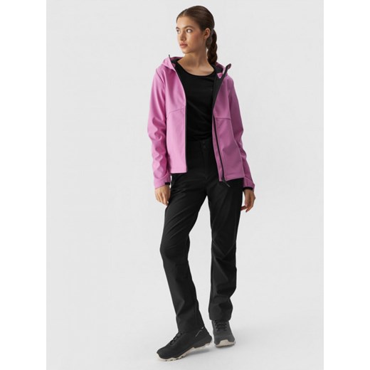 Damska kurtka softshell membrana 5000 4F 4FWAW24TSOFF285 - różowa ze sklepu Sportstylestory.com w kategorii Kurtki damskie - zdjęcie 175370655