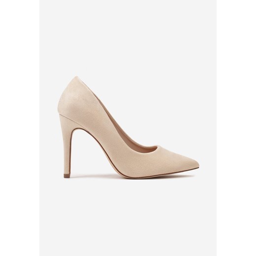Beżowe Klasyczne Szpilki Vices ze Skórzaną Wkładką Bellinna 38 born2be.pl