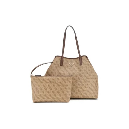 Guess shopper bag na ramię beżowa