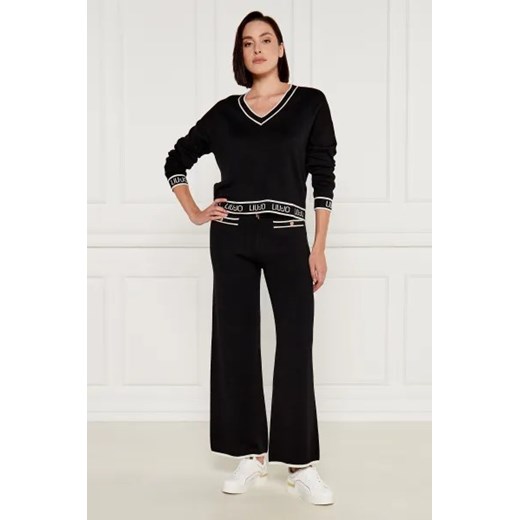 Liu Jo Sport Sweter | Relaxed fit | z dodatkiem jedwabiu M Gomez Fashion Store