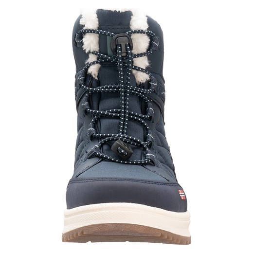 Granatowe buty zimowe dziecięce Trollkids wiązane