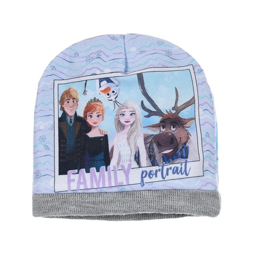 Disney Frozen Dwustronna czapka beanie &quot;Kraina Lodu&quot; w kolorze błękitnym ze sklepu Limango Polska w kategorii Czapki dziecięce - zdjęcie 175376589