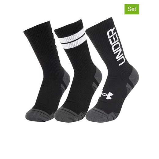 Under Armour Skarpety sportowe (3 pary) &quot;Perf Tech&quot; w kolorze czarnym ze sklepu Limango Polska w kategorii Skarpetki męskie - zdjęcie 175376705