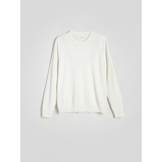 Reserved - Bawełniany sweter - biały Reserved L Reserved