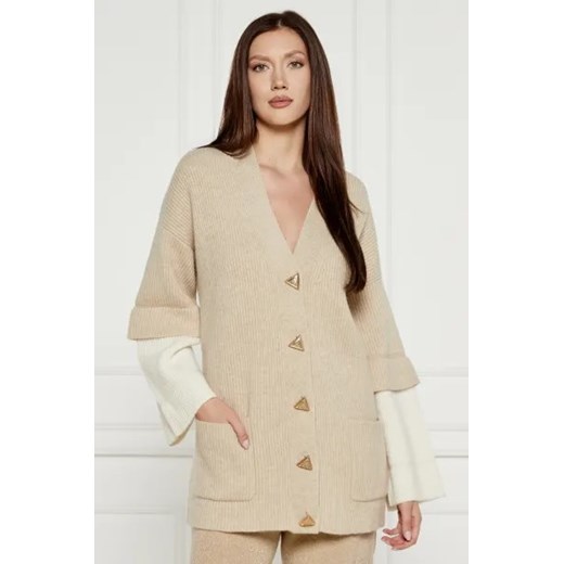 AKEP Wełniany kardigan | Loose fit ze sklepu Gomez Fashion Store w kategorii Swetry damskie - zdjęcie 175384378