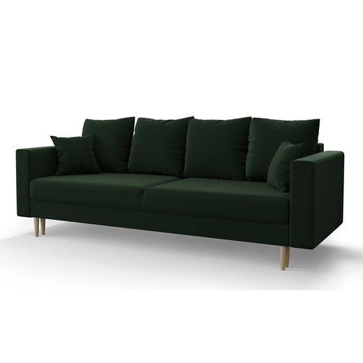 Zielona rozkładana sofa na nóżkach - Adante ze sklepu Edinos.pl w kategorii Sofy i kanapy - zdjęcie 175385336