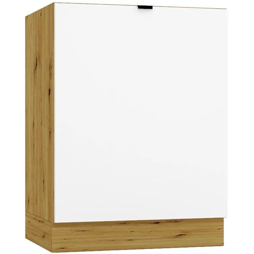 Szafka pod płytę grzewczą 60 cm biały + dąb artisan - Elandro 7X ze sklepu Edinos.pl w kategorii Meble kuchenne - zdjęcie 175385466