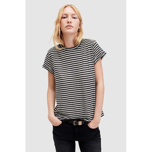 AllSaints t-shirt ANNA STRIPE TEE kolor biały WM228Z ze sklepu ANSWEAR.com w kategorii Bluzki damskie - zdjęcie 175385836
