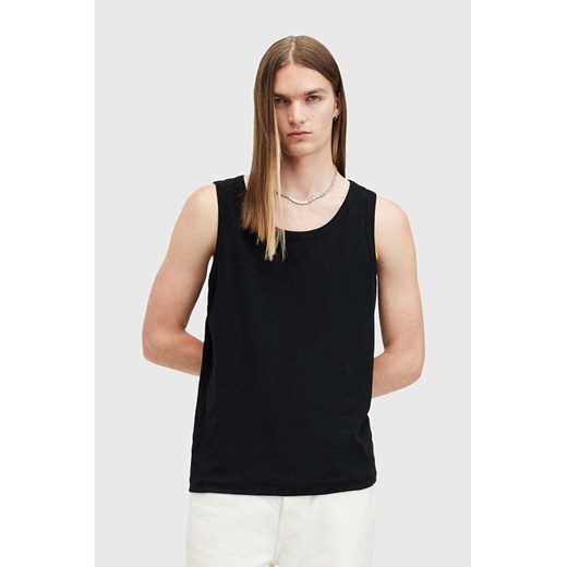 AllSaints top bawełniany EDWARDS VEST kolor czarny M008JB ze sklepu ANSWEAR.com w kategorii T-shirty męskie - zdjęcie 175387915