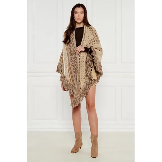 AKEP Ponczo | Oversize fit | z dodatkiem wełny ze sklepu Gomez Fashion Store w kategorii Poncza - zdjęcie 175391448
