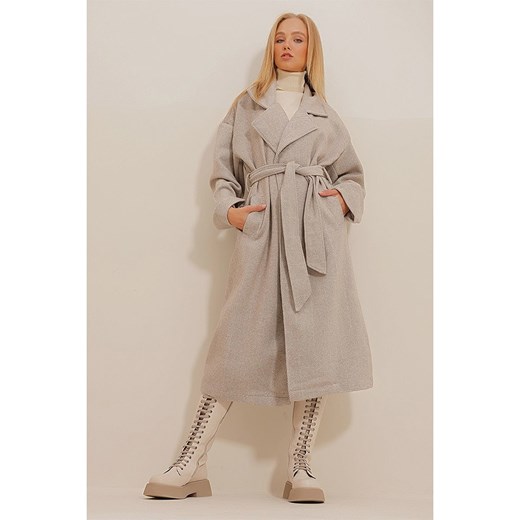 Trend Alacati Płaszcz przejściowy w kolorze beżowym Trend Alacati L promocja Limango Polska
