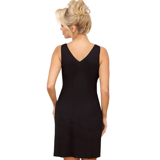 Damska koszula nocna czarna Silvana, Kolor czarny, Rozmiar S, Donna ze sklepu Intymna w kategorii Koszule nocne - zdjęcie 175396568