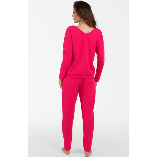 Komplet dresowy z długim rękawem i długimi spodniami fuksja Karina, Kolor fuksja, Rozmiar S, Italian Fashion ze sklepu Intymna w kategorii Dresy damskie - zdjęcie 175396585