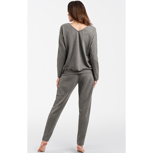 Komplet dresowy z długim rękawem i długimi spodniami szary Karina, Kolor ciemny szary, Rozmiar 2XL, Italian Fashion ze sklepu Intymna w kategorii Dresy damskie - zdjęcie 175396588