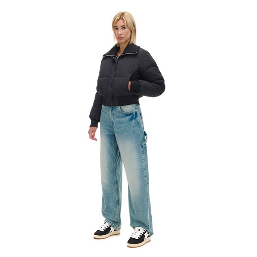 Cropp - Czarna pikowana kurtka puffer - czarny Cropp S Cropp